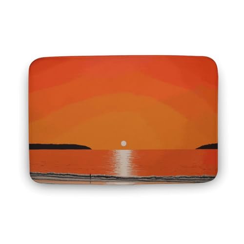 TYULN Badezimmerteppich, 40 x 60 cm, Sonnenuntergang über Wasser, Badematte für Badezimmer, saugfähige Duschmatten, rutschfeste Bodenmatte, schnell trocknend, Badteppich für Schlafzimmer, Küche TYULN Badezimmerteppich, 40 x 60 cm, Sonnenuntergang über Wasser, Badematte für Badezimmer, saugfähige Duschmatten, rutschfeste Bodenmatte, schnell trocknend, Badteppich für Schlafzimmer, Küche von TYULN