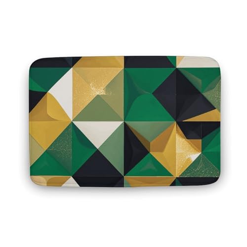 TYULN Badezimmerteppich, 40 x 60 cm, geometrische Badematte für Badezimmer, saugfähig, rutschfest, schnell trocknend, Badteppich für Schlafzimmer, Küche, Waschbecken, Badewannenrand TYULN Badezimmerteppich, 40 x 60 cm, geometrische Badematte für Badezimmer, saugfähig, rutschfest, schnell trocknend, Badteppich für Schlafzimmer, Küche, Waschbecken, Badewannenrand von TYULN