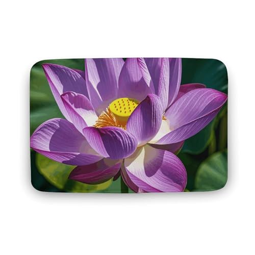 TYULN Badezimmerteppich, 40 x 60 cm, violette Blume, Badematte für Badezimmer, saugfähig, rutschfeste Bodenmatte, schnell trocknend, Badteppich für Schlafzimmer, Küche, Waschbecken, Badewannenrand TYULN Badezimmerteppich, 40 x 60 cm, violette Blume, Badematte für Badezimmer, saugfähig, rutschfeste Bodenmatte, schnell trocknend, Badteppich für Schlafzimmer, Küche, Waschbecken, Badewannenrand von TYULN