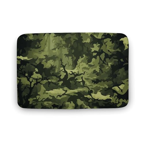 TYULN Badezimmerteppich, 50 x 80 cm, Camouflage, Badematte für Badezimmer, saugfähig, rutschfest, schnell trocknend, Badteppich für Schlafzimmer, Küche, Waschbecken, Badewannenrand TYULN Badezimmerteppich, 50 x 80 cm, Camouflage, Badematte für Badezimmer, saugfähig, rutschfest, schnell trocknend, Badteppich für Schlafzimmer, Küche, Waschbecken, Badewannenrand von TYULN