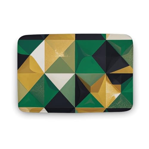 TYULN Badezimmerteppich, 50 x 80 cm, geometrische Badematte für Badezimmer, saugfähig, rutschfest, schnell trocknend, Badteppich für Schlafzimmer, Küche, Waschbecken, Badewannenrand TYULN Badezimmerteppich, 50 x 80 cm, geometrische Badematte für Badezimmer, saugfähig, rutschfest, schnell trocknend, Badteppich für Schlafzimmer, Küche, Waschbecken, Badewannenrand von TYULN
