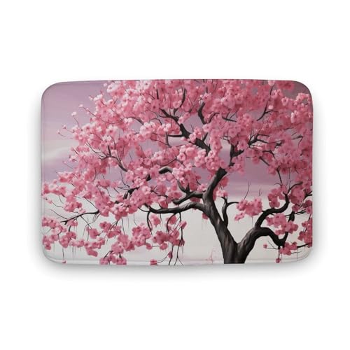TYULN Badezimmerteppich, Blumenbaum, Badematte für Badezimmer, saugfähig, rutschfest, schnell trocknend, Badteppich für Schlafzimmer, Küche, Waschbecken, Badewannenrand, 40 x 60 cm TYULN Badezimmerteppich, Blumenbaum, Badematte für Badezimmer, saugfähig, rutschfest, schnell trocknend, Badteppich für Schlafzimmer, Küche, Waschbecken, Badewannenrand, 40 x 60 cm von TYULN