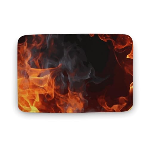 TYULN Badezimmerteppich, Feuer, Flamme, Rauch, Badematte für Badezimmer, saugfähig, rutschfest, schnell trocknend, Badteppich für Schlafzimmer, Küche, Waschbecken, Badewannenrand, 50 x 80 cm TYULN Badezimmerteppich, Feuer, Flamme, Rauch, Badematte für Badezimmer, saugfähig, rutschfest, schnell trocknend, Badteppich für Schlafzimmer, Küche, Waschbecken, Badewannenrand, 50 x 80 cm von TYULN