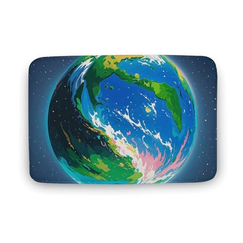 TYULN Badezimmerteppich, Planet, Badematte für Badezimmer, saugfähig, rutschfest, schnell trocknend, Badteppich für Schlafzimmer, Küche, Waschbecken, Badewannenrand, 40 x 60 cm TYULN Badezimmerteppich, Planet, Badematte für Badezimmer, saugfähig, rutschfest, schnell trocknend, Badteppich für Schlafzimmer, Küche, Waschbecken, Badewannenrand, 40 x 60 cm von TYULN