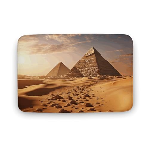 TYULN Badezimmerteppich, Pyramidenform, Afrika, Wüste, Badematte für Badezimmer, saugfähige Duschmatten, rutschfeste Bodenmatte, schnell trocknend, Badteppich für Schlafzimmer, Küche, Waschbecken TYULN Badezimmerteppich, Pyramidenform, Afrika, Wüste, Badematte für Badezimmer, saugfähige Duschmatten, rutschfeste Bodenmatte, schnell trocknend, Badteppich für Schlafzimmer, Küche, Waschbecken von TYULN
