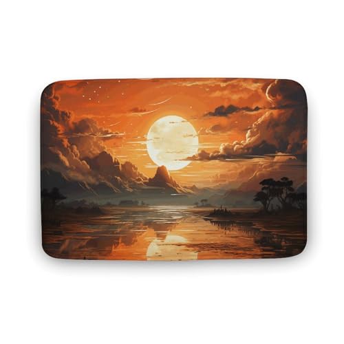 TYULN Badezimmerteppich, saugfähig, rutschfest, schnell trocknend, für Schlafzimmer, Küche, Waschbecken, Badewannenrand, 50 x 80 cm, Orange TYULN Badezimmerteppich, saugfähig, rutschfest, schnell trocknend, für Schlafzimmer, Küche, Waschbecken, Badewannenrand, 50 x 80 cm, Orange von TYULN