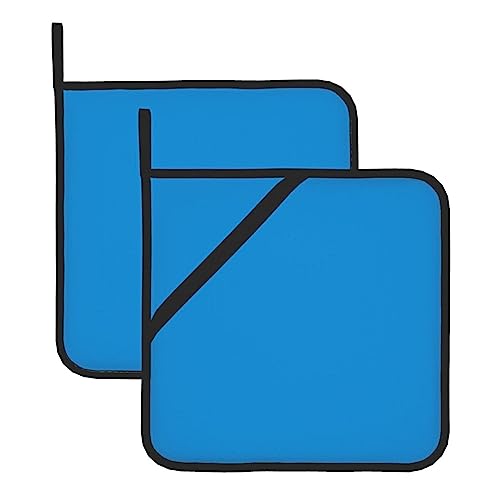 Einfarbige, blaue quadratische hitzebeständige Topfmatte mit wasserdichtem Stoff, langlebig und hitzebeständig, geeignet zum Kochen und Backen. von TYUMH