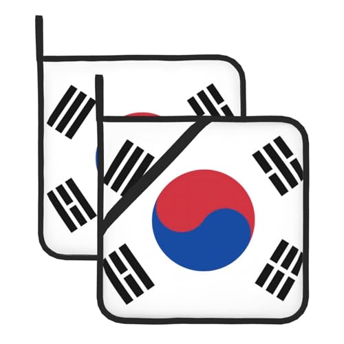 Flagge der Republik Korea Quadratische hitzebeständige Topfmatte mit wasserdichtem Stoff, langlebig und hitzebeständig, geeignet für Küche Kochen und Backen. von TYUMH