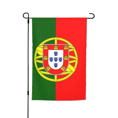 TYUMH Bedruckte portugiesische Flagge, dekorative Gartenflagge, 30,5 x 45,7 cm, für den Einsatz in Höfen, Gärten, Blumentöpfen und Balkonen von TYUMH