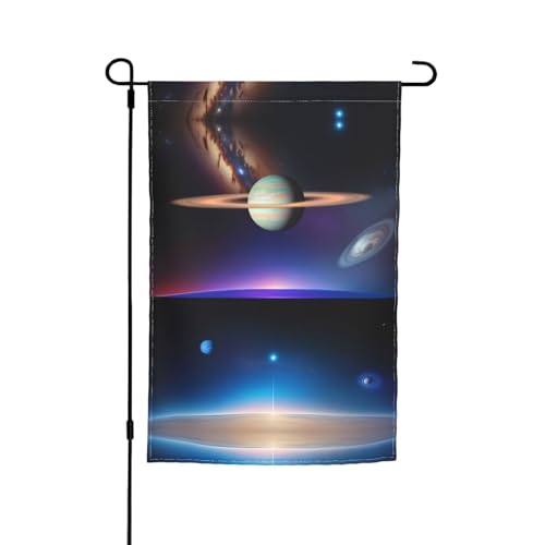 TYUMH Cosmic Saturn bedruckte Gartenflagge 30,5 x 45,7 cm, für den Einsatz in Höfen, Gärten, Blumentöpfen und Balkonen TYUMH Cosmic Saturn bedruckte Gartenflagge 30,5 x 45,7 cm, für den Einsatz in Höfen, Gärten, Blumentöpfen und Balkonen von TYUMH