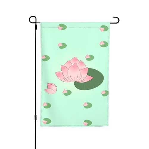 TYUMH Dekorative Gartenflagge mit Lotusblumen, die darauf warten, zu blühen, 30,5 x 45,7 cm, für den Einsatz in Höfen, Gärten, Blumentöpfen und Balkonen von TYUMH