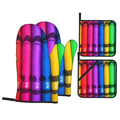 TYUMH Farbige Buntstifte, 4-teilig, isolierter Stoff, dick, hitzebeständig, geeignet zum Kochen, Backen, Grillen TYUMH Farbige Buntstifte, 4-teilig, isolierter Stoff, dick, hitzebeständig, geeignet zum Kochen, Backen, Grillen von TYUMH