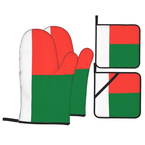 TYUMH Flagge Madagaskar Küche Backen Vierteilig Isolierter Stoff Dicker Hitzebeständiger Geeignet zum Kochen Backen Grillen TYUMH Flagge Madagaskar Küche Backen Vierteilig Isolierter Stoff Dicker Hitzebeständiger Geeignet zum Kochen Backen Grillen von TYUMH