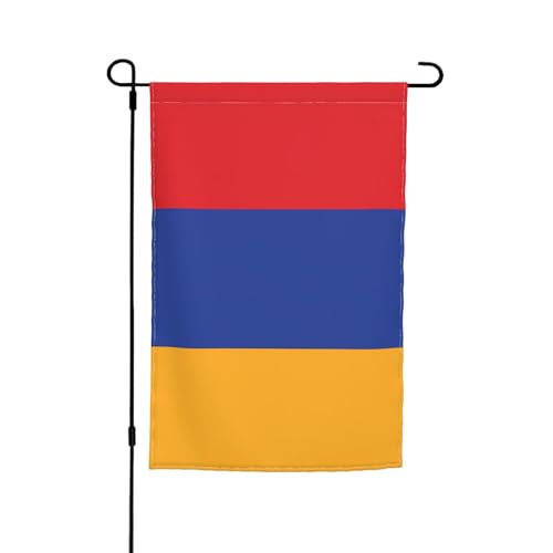 TYUMH Flagge von Armenien, bedruckte dekorative Gartenflagge, 30,5 x 45,7 cm, für den Einsatz in Höfen, Gärten, Blumentöpfen und Balkonen von TYUMH
