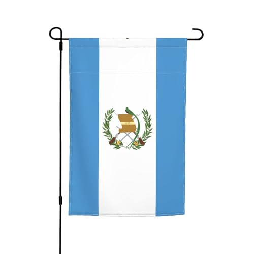 TYUMH Flagge von Guatemala, bedruckte dekorative Gartenflagge, 30,5 x 45,7 cm, für den Einsatz in Höfen, Gärten, Blumentöpfen und Balkonen von TYUMH