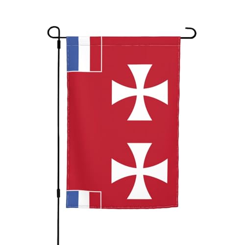 TYUMH Flagge von Wallis und Futuna Islands bedruckte Gartenflagge 30,5 x 45,7 cm Flagge für den Einsatz in Höfen, Gärten, Blumentöpfen und Balkonen von TYUMH