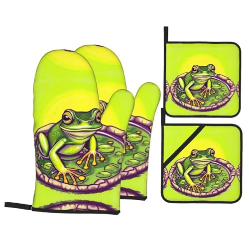 TYUMH Frosch im Teich Küche Backen Vierteiliges Isoliergewebe Dicker Hitzebeständiger Geeignet zum Kochen Backen Grillen TYUMH Frosch im Teich Küche Backen Vierteiliges Isoliergewebe Dicker Hitzebeständiger Geeignet zum Kochen Backen Grillen von TYUMH
