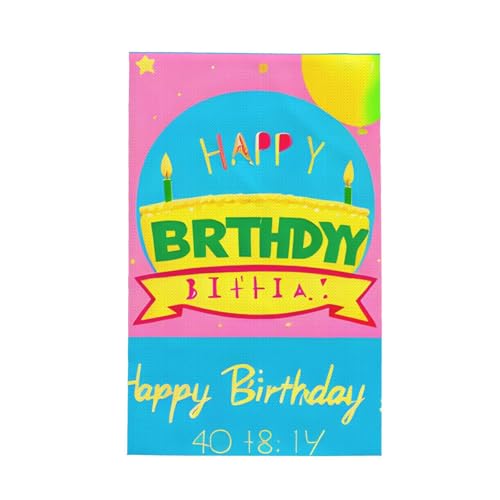TYUMH Happy Birthday Luftballon Ultrafeine Faser Waffel Küchentuch, weich und saugfähig, geeignet zum Trocknen von Geschirr und Reinigung von TYUMH