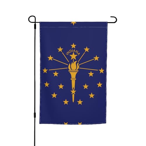 TYUMH Indiana Staatsflagge, bedruckt, dekorative Gartenflagge, 30,5 x 45,7 cm, für den Einsatz in Höfen, Gärten, Blumentöpfen und Balkonen TYUMH Indiana Staatsflagge, bedruckt, dekorative Gartenflagge, 30,5 x 45,7 cm, für den Einsatz in Höfen, Gärten, Blumentöpfen und Balkonen von TYUMH