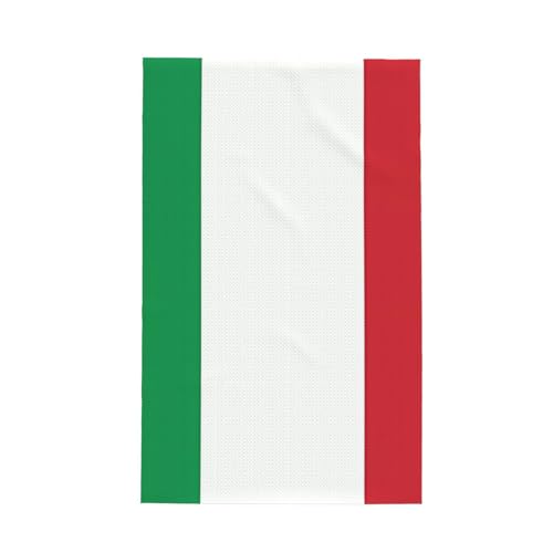TYUMH Italien-Flagge, ultrafeine Faser-Waffel-Küchentuch, weich und saugfähig, geeignet zum Trocknen von Geschirr und Reinigung von TYUMH