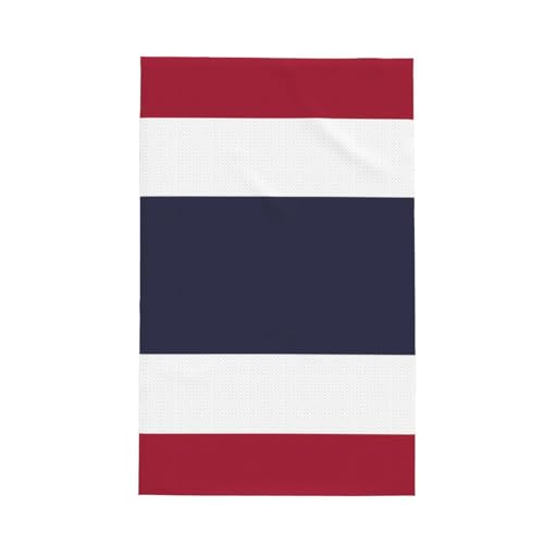 TYUMH Küchentuch mit Thailand-Flagge, ultrafeine Faser, Waffelmuster, weich und saugfähig, geeignet zum Trocknen von Geschirr und Reinigung. von TYUMH