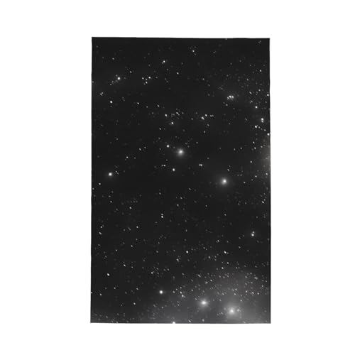 TYUMH Schwarz-Weiß-Galaxie-Handtuch mit ultrafeinen Fasern, Waffelmuster, weich und saugfähig, geeignet zum Trocknen von Geschirr und Reinigung. von TYUMH