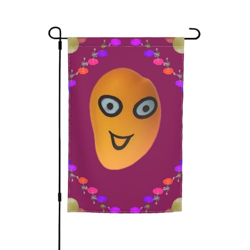 TYUMH Smiley Mango bedruckte Gartenflagge, dekorativ, 30,5 x 45,7 cm, für den Einsatz in Höfen, Gärten, Blumentöpfen und Balkonen TYUMH Smiley Mango bedruckte Gartenflagge, dekorativ, 30,5 x 45,7 cm, für den Einsatz in Höfen, Gärten, Blumentöpfen und Balkonen von TYUMH