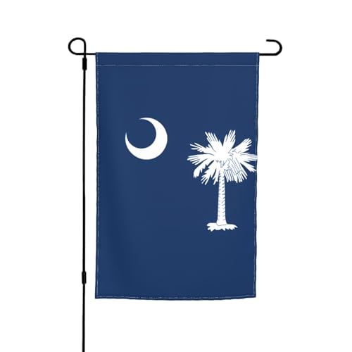 TYUMH South Carolina Flagge, bedruckt, dekorative Gartenflagge, 30,5 x 45,7 cm, für den Einsatz in Höfen, Gärten, Blumentöpfen und Balkonen von TYUMH