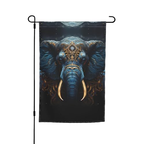 TYUMH Unheimliche Elefanten-bedruckte Gartenflagge 30,5 x 45,7 cm, für den Einsatz in Höfen, Gärten, Blumentöpfen und Balkonen von TYUMH
