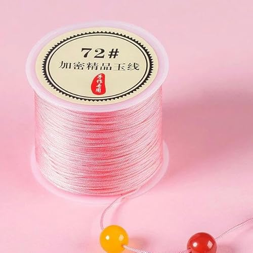 Geflochtenes Seil, 50 m/Rolle 0,8 mm Nylon-Armbänder geflochtene Schnur for Quasten DIY Perlen String von TYUrmiui