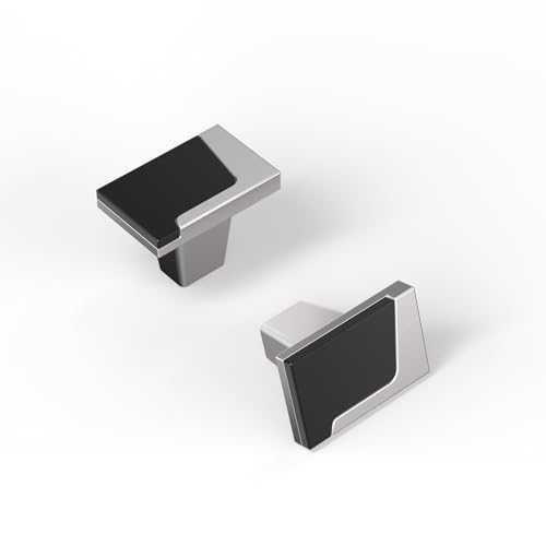 TYUrmiui Schrankknöpfe, Kommodengriffe und Schubladengriffe Quadratische Küchenschrankgriffe aus Zinklegierung(Silver) von TYUrmiui