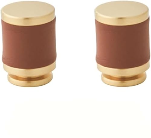 TYUrmiui Schrankknöpfe, Messingknöpfe, Schubladenknöpfe, Kleiderschrankknöpfe, Möbelzubehör, 2er-Pack(Brown) von TYUrmiui