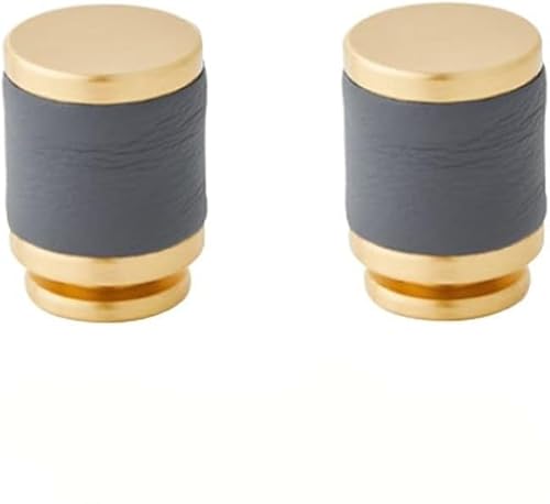 TYUrmiui Schrankknöpfe, Messingknöpfe, Schubladenknöpfe, Kleiderschrankknöpfe, Möbelzubehör, 2er-Pack(Gray) von TYUrmiui