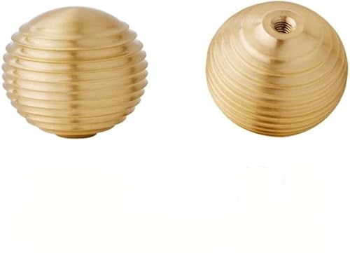 TYUrmiui Schrankknöpfe, Nordische goldene Schranktürknöpfe mit einem Loch, rund, klein, aus reinem Kupfer, 2er-Pack von TYUrmiui