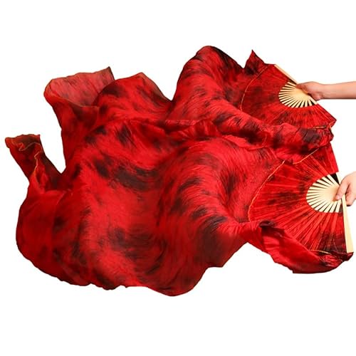 TYUrmiui Silk Fans, 1 Paar handgefertigte Bauchtanz-Fächer aus hochwertiger Seide for Damen von TYUrmiui