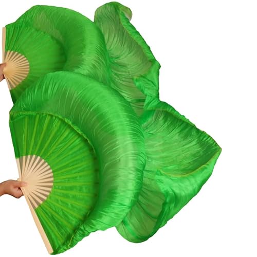 TYUrmiui Silk Fans, 100% Seide, Unisex, chinesischer Seidenschleier, Tanzfächer, 1 Paar, Bauchtanzfächer, Reine weiße Farbe TYUrmiui Silk Fans, 100% Seide, Unisex, chinesischer Seidenschleier, Tanzfächer, 1 Paar, Bauchtanzfächer, Reine weiße Farbe von TYUrmiui