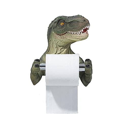 Papierrollenhalter Wand, Dinosaurier-Toilettenpapierhalter Kreatives Cartoon-Handtuchhalter Wandregal Tier Ersatzrollenhalter Rollenhalter für Badezimmer, WC, Schlafzimmer von TYXL