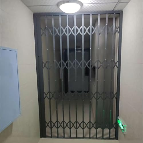 TYYCKJ Abschließbare Einbruchgitter für Schiebetüren und Faltfenster, ausziehbarer Sicherheitsfenster-Schutzzaun für den Keller, Falttürgitternetz für Katzen und Hunde (55 x 160 cm) von TYYCKJ