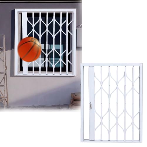 TYYCKJ Robuste Fenstergitter zur Einbruchsicherung im Außenbereich, Aluminium-Fenstersicherheitsgitter für Hundegitter, unsichtbarer Schiebe- und Faltfensterzaun für den Keller (76 x 91,4 cm) von TYYCKJ