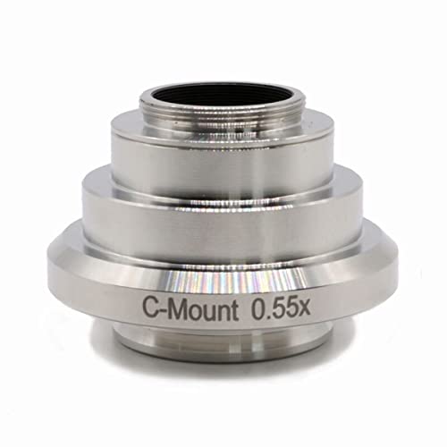 Mikroskopzubehör 0,3. 5x 0.55x 0,7 × 1x Reduktionsrelais-Objektivmikroskop-Kamera-C-Mount-Adapter Haltbarkeit und zuverlässige Leistung(1PC 0.55X Adapter) von TYZK