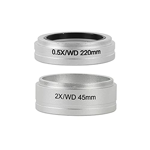 Mikroskopzubehör 0. 5X 0.7X 2X. Stereo-Trinokularmikroskop-Hilfsobjektivlinse, Montagurchmesser für 8050 WD45 WD136 WD220 M55 Haltbarkeit und zuverlässige Leistung(0.5X 2X) von TYZK