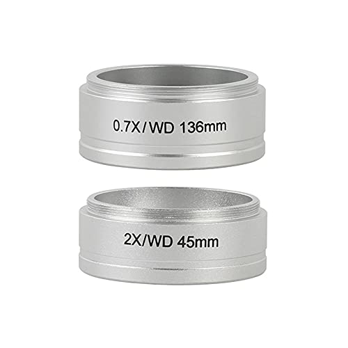 Mikroskopzubehör 0. 5X 0.7X 2X. Stereo-Trinokularmikroskop-Hilfsobjektivlinse, Montagurchmesser für 8050 WD45 WD136 WD220 M55 Haltbarkeit und zuverlässige Leistung(0.7X 2X) von TYZK