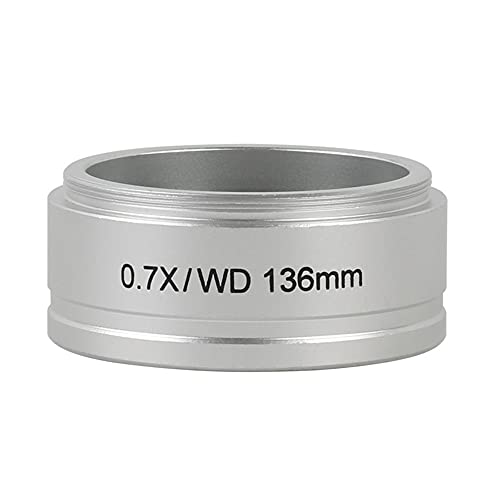 Mikroskopzubehör 0. 5X 0.7X 2X. Stereo-Trinokularmikroskop-Hilfsobjektivlinse, Montagurchmesser für 8050 WD45 WD136 WD220 M55 Haltbarkeit und zuverlässige Leistung(0.7X WD136MM) von TYZK