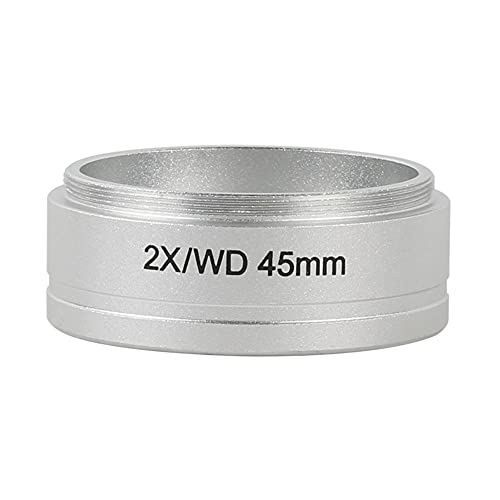 Mikroskopzubehör 0. 5X 0.7X 2X. Stereo-Trinokularmikroskop-Hilfsobjektivlinse, Montagurchmesser für 8050 WD45 WD136 WD220 M55 Haltbarkeit und zuverlässige Leistung(2X WD45MM) von TYZK