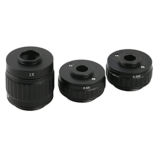Mikroskopzubehör 0.3. 5x 0,5 × C. Mount Linse Adapter Fokus einstellbar, Trinokularer Stereo-Mikroskop-Adapter Haltbarkeit und zuverlässige Leistung(0.35x 0.5x 1x) von TYZK