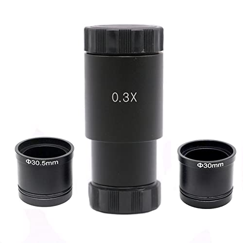 Mikroskopzubehör 0.3x Mikroskopadapter Biologiezubehör Okularadapter Haltbarkeit und zuverlässige Leistung(1 Set 0.3X) von TYZK