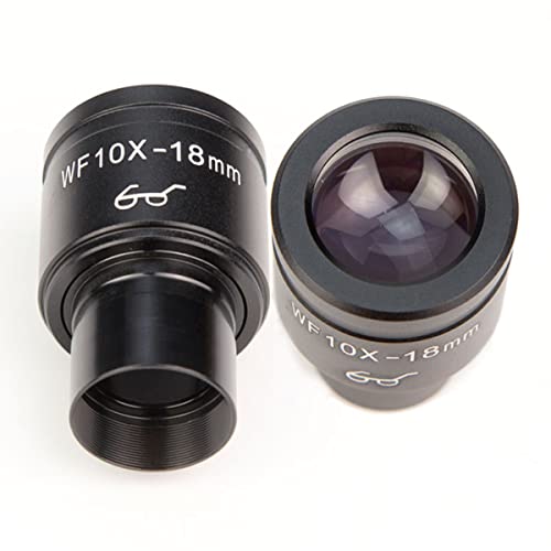 Mikroskopzubehör 10x Biologisches Mikroskop-Okular-Weitfeld 18mm for ein Binokularmikroskop Haltbarkeit und zuverlässige Leistung(2pcs) von TYZK