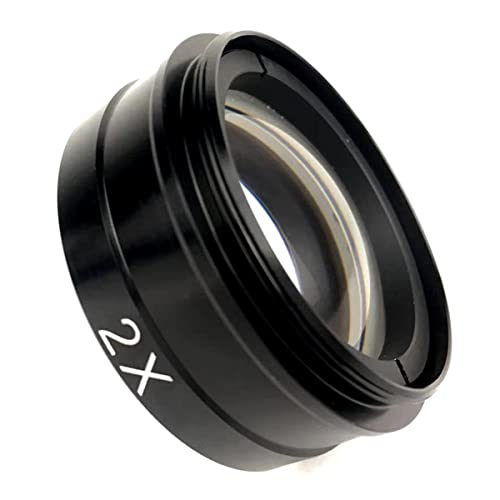 Mikroskopzubehör 18. 0x 120x 300x. Zoom-C-Mount-Objektivmikroskopio, Industrie-Video-Mikroskopkamera Haltbarkeit und zuverlässige Leistung(2x Objects Lens) von TYZK