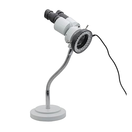 Mikroskopzubehör 8x Stereo-Mikroskop-Fernglasmikroskop mit LED Ringlicht einstellbarer Schlauch Haltbarkeit und zuverlässige Leistung(With LED) von TYZK