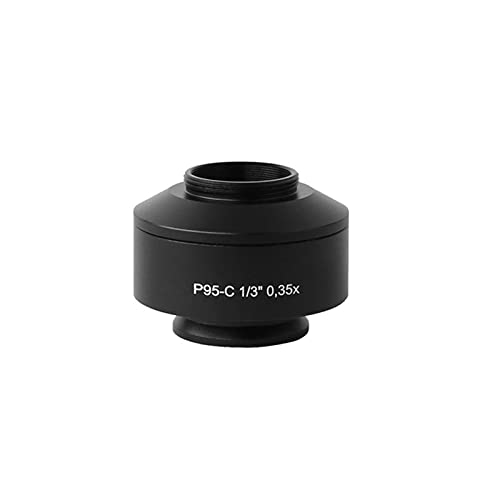 Mikroskopzubehör P95-C 0.35x 0,5x 0,65 × 0,8x 1x 1.2x c Mount Camera Microscope Adapter for Trinokularmikroskop Haltbarkeit und zuverlässige Leistung(1PC 0.35X Adapter) von TYZK